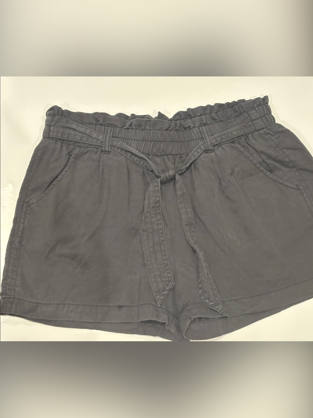 Jolt Black Paperbag Waist Women's Shorts